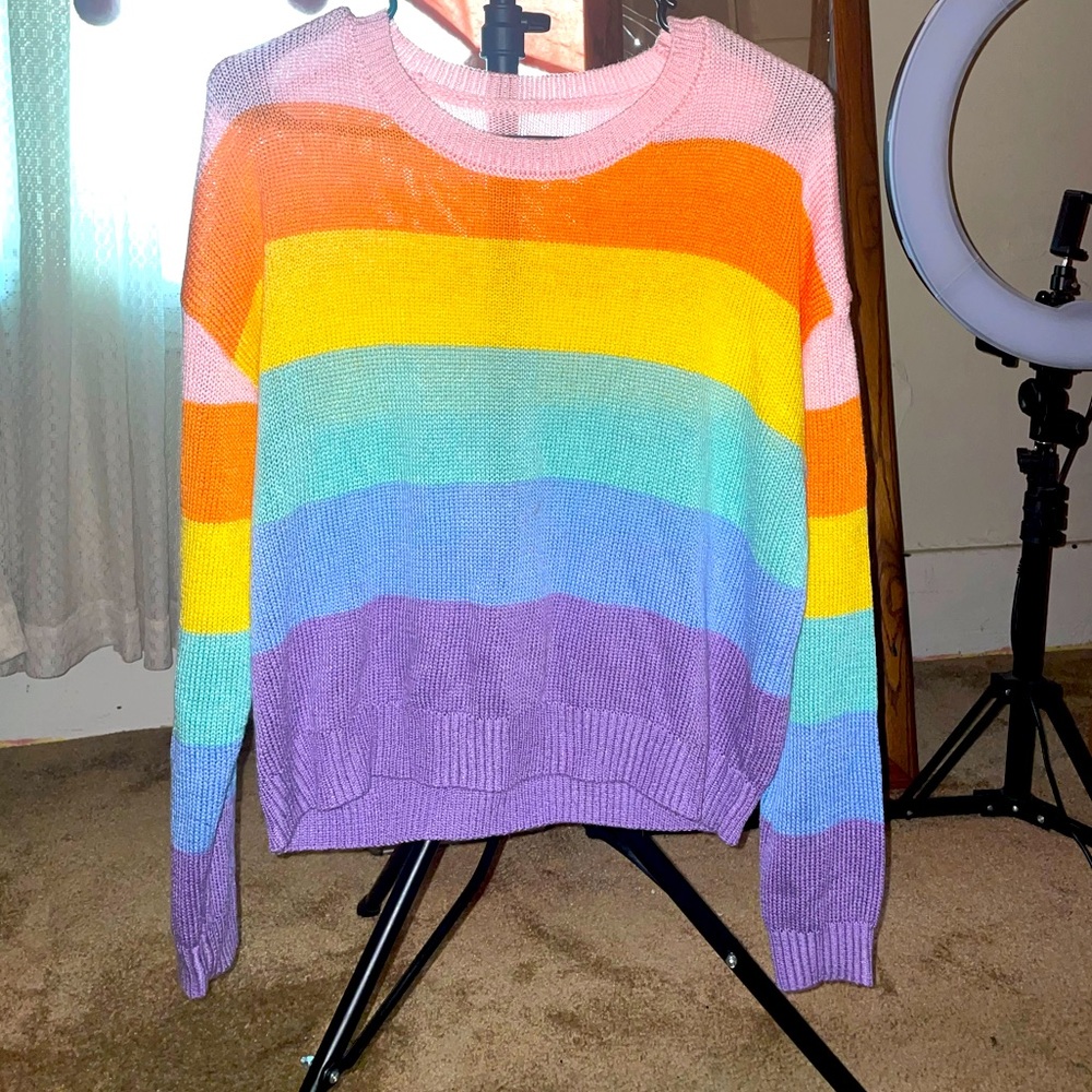 Rainbow sweater. Light material